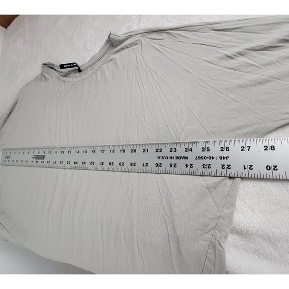 Peter O. Mahler Womens Long Sleeve Top Small Gray & Black Colorblock Stretch - Picture 7 of 9